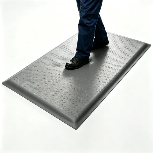 Anti Fatigue Mat 3x7 Ft 15/16" Thick Soft Sponge Ergonomic Mat - size: 84"L x 36.2"W x 0.9"Th