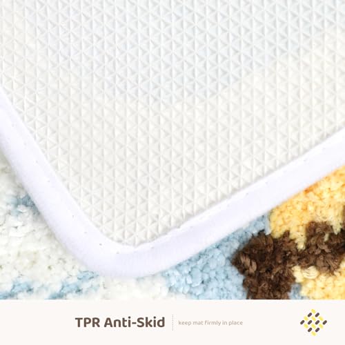 Molesun Bee Bath Mat 20x31, Soft Absorbent Microfiber Bath Rugs - color: Honeybee, size: 20" x 31"