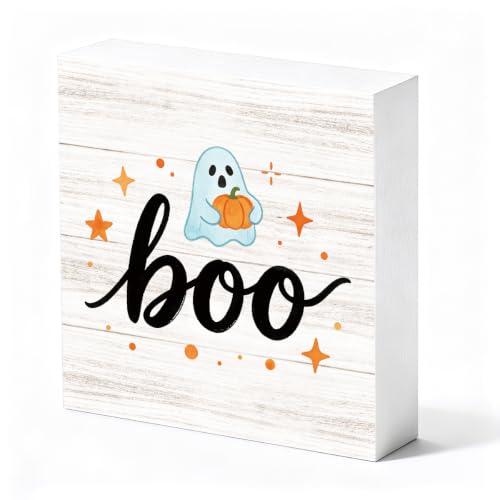 Funny Halloween Ghost Sign Halloween Decoration Indoor for Home Office - color: Boo 1