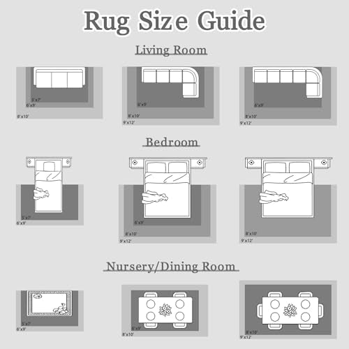 Tosuoka Washable Rug 6x9 Area Rugs for Living Room, Gray Abstract Large - color: Grey, size: 6' x 9' (Rectangular)