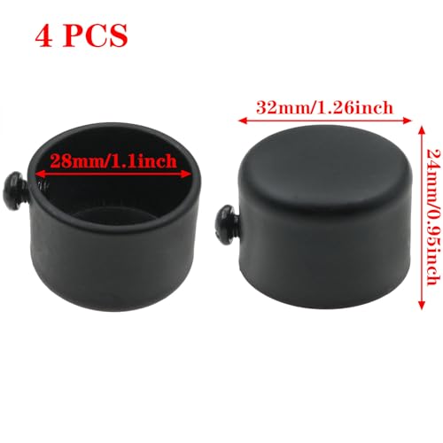 Curtain Rod Ends Window Curtains Rod End Cap Metal Sealing Finial Caps for 1.1 inch (28 mm) Diameter Curtain Roman Head Black 4 PCS