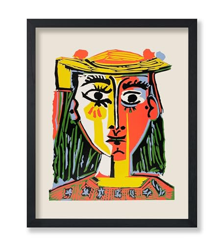Poster Master Vintage Poster - Bust of a Woman with a Hat Painting Print - Cubism Art - Abstract Art - Gift for Men & Women - Colorful Decor for Office or Living Room - 11x14 UNFRAMED Wall Art - color: Style-11, size: 11"L x 14"W