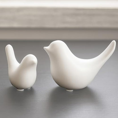 Notakia White Bird Figurines Set of 2 Small Bird Statues Home Decor - color: 2pcs White Birds