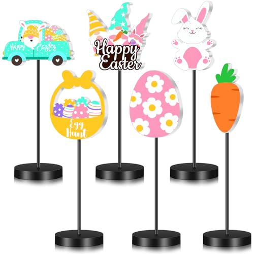 DoubleFill 6 Pcs Easter Decoration for Home Table Centerpieces - style: Easter