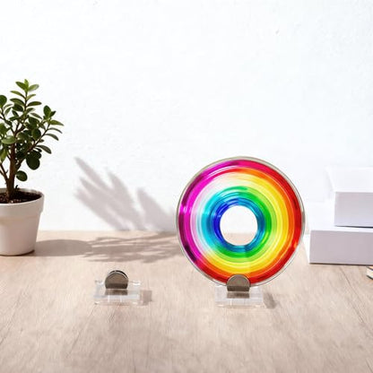Kathfly 4 Pcs Mini Acrylic Adjustable Glass Art Stands Display Easel - color: Transparent, size: 7 x 5 x 1.5 cm
