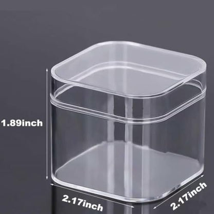 Small Acrylic Box 2.17 x 2.17 x 1.89 Inch Clear Display Box with Lid - size: 2.17 x 2.17 x 1.89 Inch