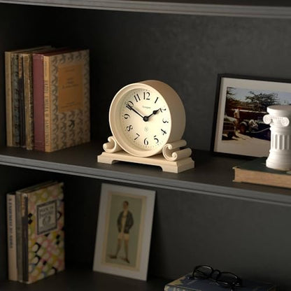 NEWGATE® Divisadero 벽난로 시계 | 더블 스크롤 디자인 | 바닐라 크림 - color: 바닐라 크림