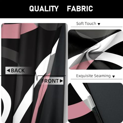 weesire Black and Pink Blackout Curtains, 52 x 84 Inch, Grommet, 2 Panels - color: P1-pink, size: 52"W x 84"L (Pack of 2)
