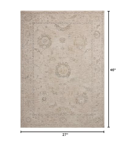 Loloi Chris Loves Julia Louisa Oatmeal/Slate 2'-3" x 3'-10" Accent Rug - color: Oatmeal / Slate, size: 2'3" x 3'10" (Rectangular)
