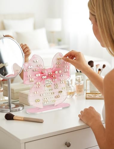 NiHome Earring Holder Organizer, 202 Holes Acrylic Jewelry Display Stand