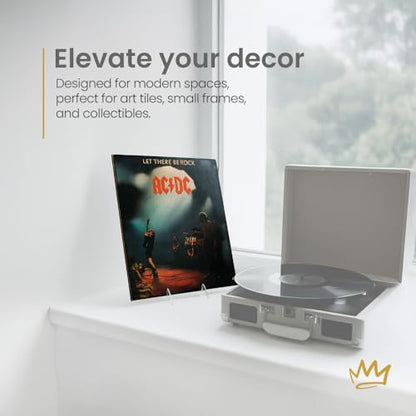 KINGDOM SOLUTIONS - 4.75" Clear Acrylic Display Stand Made in USA - 12 Pack - color: Acrylic White, size: 4.75" (12-pack)