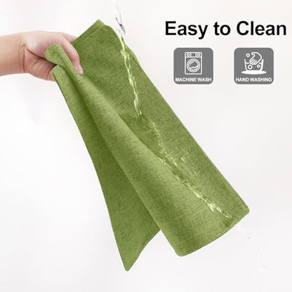 Homaxy Cloths Placemats for Dining Table Set of 4, 13" x 19", Grass Green - color: Grass Green, size: Placemats Set of 4