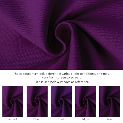Encasa XO Table Runner, Cotton Canvas Dining Runner 13"x36" - color: Purple, size: 13x36 in
