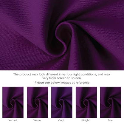 Encasa XO Table Runner, Cotton Canvas Dining Runner 13"x36" - color: Purple, size: 13x36 in
