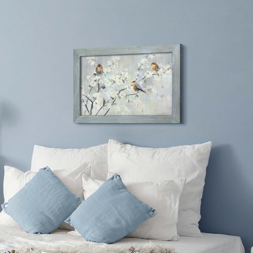 Soft Pastel Birds on Spring Blossom Branches Wall Art, 24"Lx16"W - color: Birds on Spring Blossom, size: 24"L x 16"W