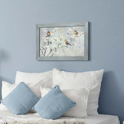Soft Pastel Birds on Spring Blossom Branches Wall Art, 24"Lx16"W - color: Birds on Spring Blossom, size: 24"L x 16"W