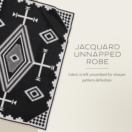 Pendleton Jacquard Unnapped Twin Blanket, 64 x 80 in, Heirloom Virgin Wool - color: Los Ojos, size: Twin (64" x 80")