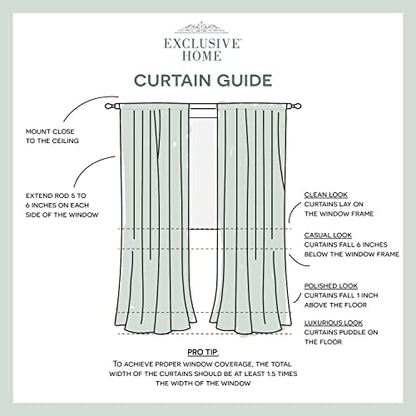 Exclusive Home Darma Sheer Linen Rod Pocket Curtain Panel Pair, 50"x84", Yellow - color: Yellow, size: 50"W x 84"L (Pack of 2)