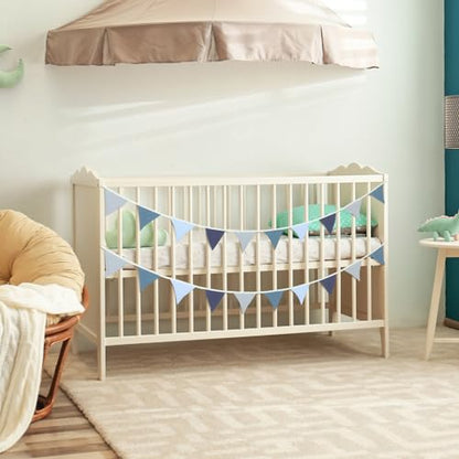 Oudain 2 Pcs Pennant Banner Flags Nursery Garland Triangle, Bright Color - color: Bright Color