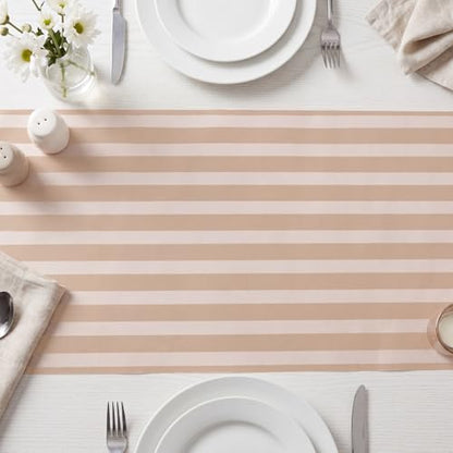 AmazingSpark Striped Table Runner Roll,Kraft,25' Long X 16" Wide - color: Kraft, size: 25' Long X 16" Wide