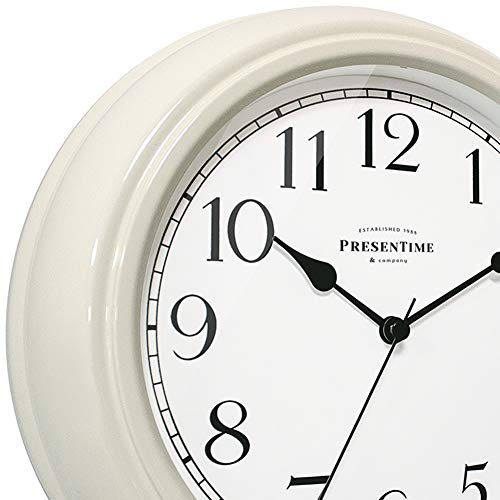 Presentime Chic Home Collection 10" Molly Clock - color: Cream White