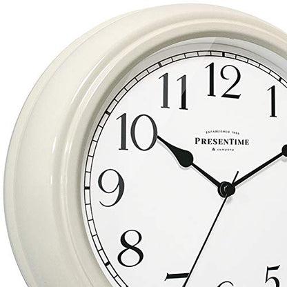 Presentime Chic Home Collection 10" Molly Clock - color: Cream White