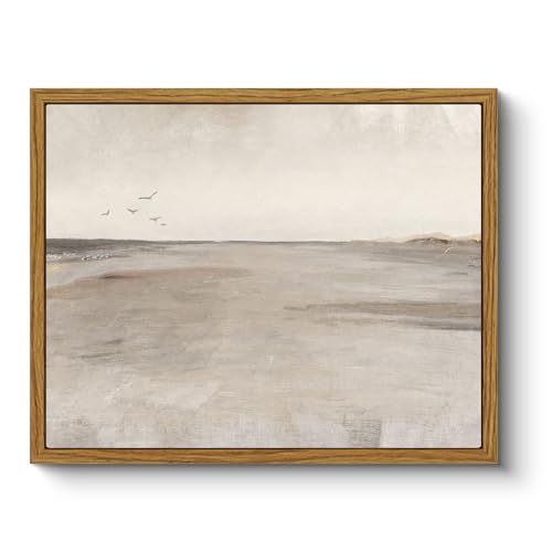 ARPEOTCY Classical Framed Canvas Wall Art, 8x10 Inch Vintage Beach Seascape Wall Art Home Decor Aesthetic, Oil Paintings for Living Room Bedroom Bathroom Office Kitchen Shelf Decor - color: Beach at Skagen, size: 10"L x 8"W