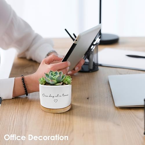 Inspirational Mental Health Gifts Plant Pots Planters - color: Style a -S
