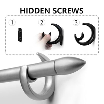 Modern Adjustable Curtain Rod Set 16 to 48 Inches, Sleek Window Rod for Bedroom, Living Room, Silver - color: SILVER, size: 16" to 48"