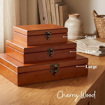 WE Games Old World Wooden Keepsake Box - color: Redwood, size: Medium