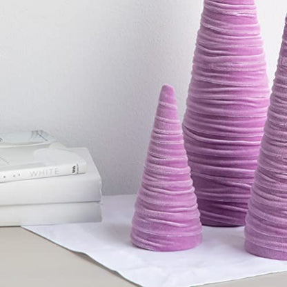 Your Heart's Content Set of 3 Lavender Velvet Trees (Lavender) - color: Lavender
