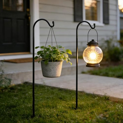 Urban Deco 8 Pack Heavy Duty Shepherds Hook, 37 Inch Tall Plant Hooks - size: 37Inch 8PK