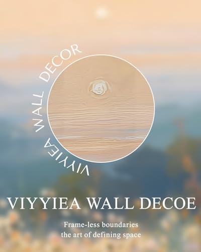 VIYYIEA Extra Large Canvas Wall Art - Sunset Mountain Landscape, 36x54 Inch - color: Sunlit Hills Beyond the Blooming Flowers