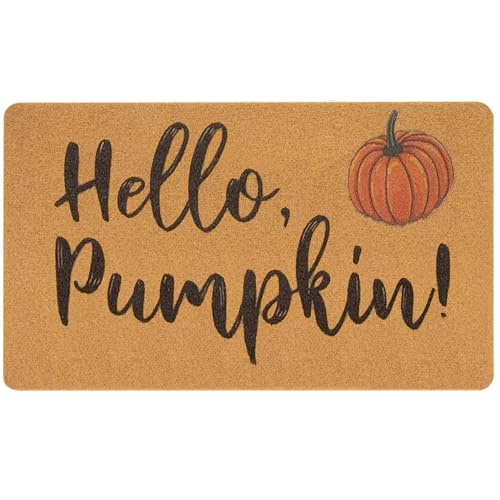 Hello-Pumpkin-Welcome-Doormats-Non-Slip-Fall-Harvest-Festival-Front-Mat - color: Hello Pumpkin