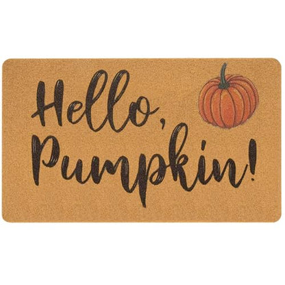Hello-Pumpkin-Welcome-Doormats-Non-Slip-Fall-Harvest-Festival-Front-Mat - color: Hello Pumpkin