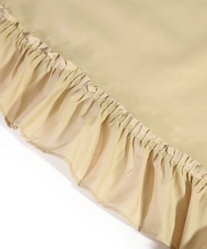 Ellis Curtain Stacey 54-by-13 Inch Ruffled Filler Valance (Almond) - color: Almond
