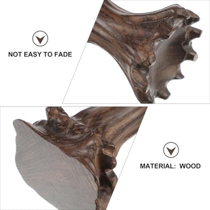 EXCEART Wooden Crystal Ball Stand 3.54 in Wood Base for Globe Sphere Display Round Holder Tray for Ball Vase Fish Tank Home Decor Accent - size: 9X4.5cm
