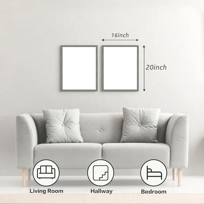 숲 액자 벽 아트 침실: 거실 사무실 흑백 안개 낀 소나무 그림 2피스 40.6x50.8cm 수직 현대 자연 풍경화 삽화 집 산 풍경 프린트 - color: 포레스트, size: 16"x20"x2Pcs