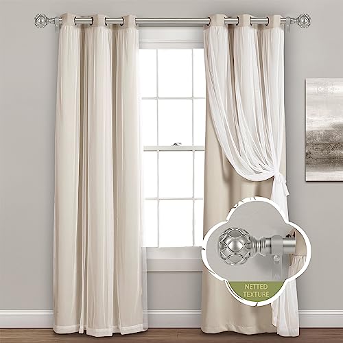 TANGWIN Farmhouse Curtain Rod Adjust 18-45",Heavy Duty Boho,Antique Silver - color: Antique Silver, size: 18-45" & 1pack