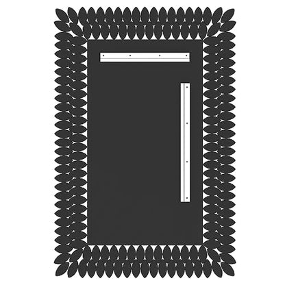 Kelly Miller 24"x36" Jeweled Luxury Rectangle Decorative Wall Mirror - size: 36"L x 24"W
