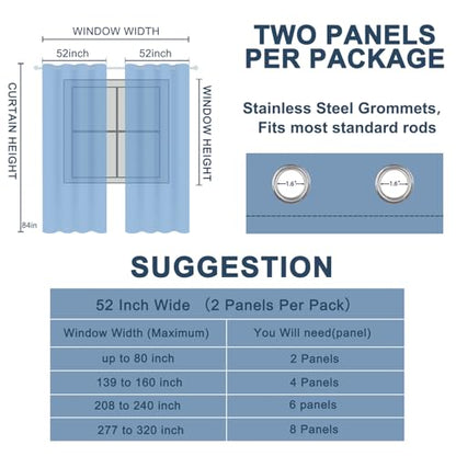Teal Blue Patterned Blackout Curtains for Bedroom, 84 Inches Long 2 Panels - color: Floral in Teal Cloth