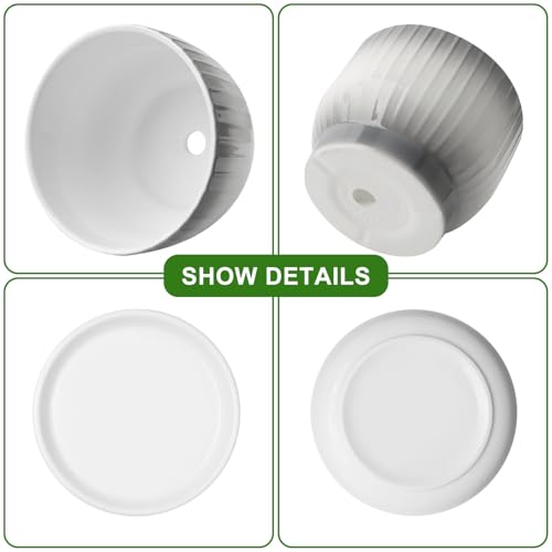 Ceramic Plant Pots, 5.5 Inch, Gray+White, Set of 4 - color: Gray + White, size: 5.5 Inch(4 PCS)