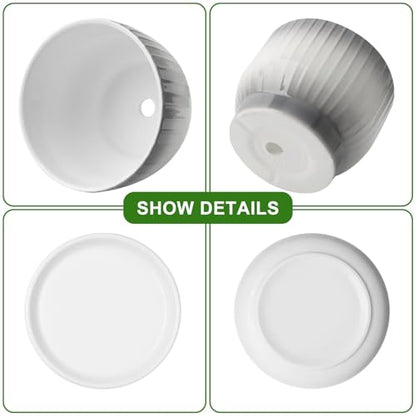 Ceramic Plant Pots, 5.5 Inch, Gray+White, Set of 4 - color: Gray + White, size: 5.5 Inch(4 PCS)