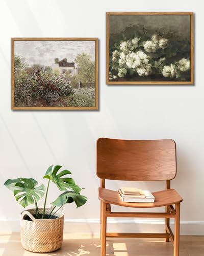 UPWOIGH Margaretha Roosenboom Roses Framed Wall Art, 16 x 24 Inch - color: White Roses, size: 24"L x 16"W