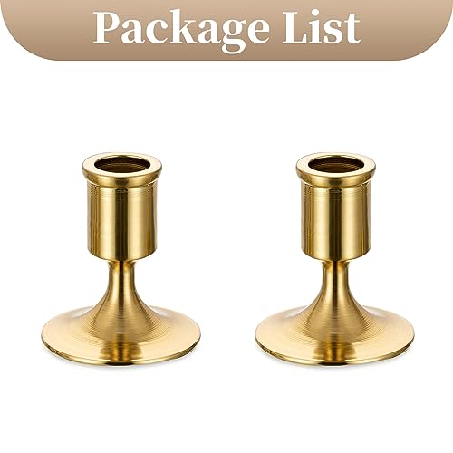 Sziqiqi Gold Candlestick Candle Holders Set of 2 - color: Gold-style 1, size: 2 Pcs