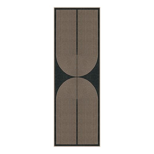 Lahome Rainbow Entryway Runner Rug, 2x6 Washable Easy Jute Kitchen Rugs - color: Dark Grey/Charcoal Black, size: 2' x 6' (Runner)