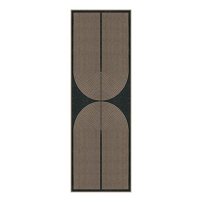 Lahome Rainbow Entryway Runner Rug, 2x6 Washable Easy Jute Kitchen Rugs - color: Dark Grey/Charcoal Black, size: 2' x 6' (Runner)