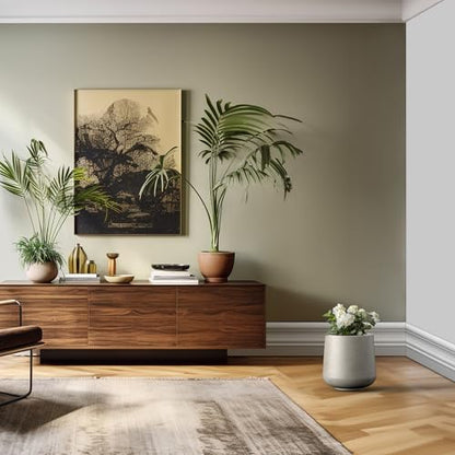 Kante Accent Round Curved Weathered Concrete Planter 13" Dia, Outdoor - color: Weathered Concrete, size: 13" D