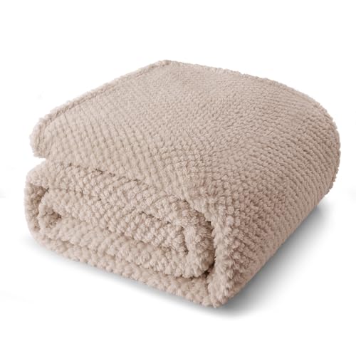 Whale Flotilla Soft Fleece King Size Bed Blanket, Camel - color: Camel, size: King(90x104 In)