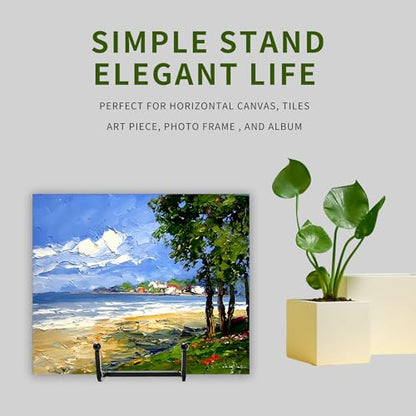 18 pcs 4.5in Plate Stands for Display,Metal Plate Holders Display Stands Can Be Used for Picture Stand,Book Stands for Display,Plate Display Stands,Easel,Photo Frame Stands,Plaque Stands,Desktop Stand